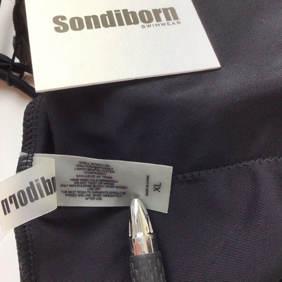 Sondiborn Black One Piece swimsuit Size XL - Picture 6 of 8